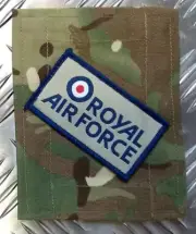RAF Royal Air Force TRF MTP Blanking Patch Panel with Hook & Loop backing - NEW