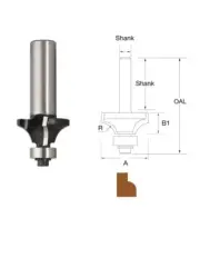 Router Bits Rounding Over 16mm 1/2" Shank - TruaCut TB520/2