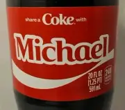 Share A Coke With Michael 2025 Personalized Coca-Cola Coke Bottle