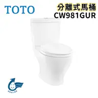 在飛比找蝦皮購物優惠-〖TOTO 衛浴〗CW981GUR 分離式馬桶 洗落式 緩降