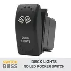 Deck Lights LASER ETCHED Rocker Switch - NO LED 12v 24v Toggle On-Off SPST