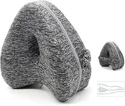 Knee Pillow for Side Sleepers, Relief from Sciatica Pain, Back/Leg Pain, Pregnancy, Hip and Joint Pain Memory Foam Leg Pillow(Grey)