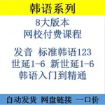 頂尖資料-韓語自學零基礎初中高學習視頻教學網課資料新課口語日常電子版