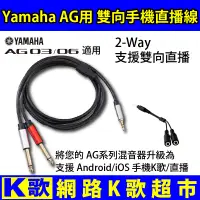 在飛比找蝦皮購物優惠-【網路K歌超市】YAMAHA AG03 AG06 聲卡適用 