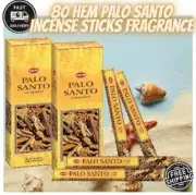 80 HEM Palo Santo Incense Sticks Hexagonal Box Wicca Smudge Pagan Meditation