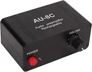 Mini Stereo Audio Preamplifier with Noise Reduction Circuit Aluminum Alloy Headphone Amplifier for Home & Studio Use