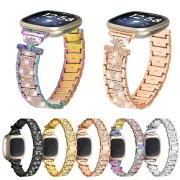 For Fitbit Versa 3/4 Sense 2 Stylish Bling Bracelet Stainless Steel Band Strap