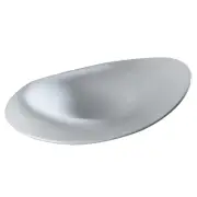 G.E.T. PA1101982606 Corona Gotas Bright White Porcelain 10.85"dia. Slanted Plate