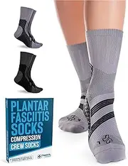 Doctor's Select Plantar Fasciitis Socks - 2 Pairs | Achilles Tendoniitis & Plantar Fasciitis Compression Socks
