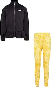[Nike] Little Girls Full-Zip Jacket and Leggings 2 Piece Set (U_G(36J097-Y1X)/Y, 6X Years)