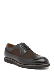 Vintage Foundry Leonard Dressy Derby Color BLACK/ BRO Size 7.5