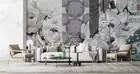 3D Marble Floral Wallpaper Wall Mural Removable Self-adhesive 652