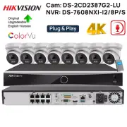 Hikvision 8CH 4K 12MP NVR 8MP IP Camera ColorVu Security CCTV System MIC POE WDR