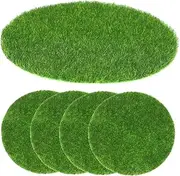 DIY Indoor Garden Grass Mat 5pcs Artificial Moss Realistic Moss Rug Fake Grass for Landscape Micro Landscape Decoration
