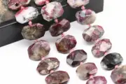Eudialyte Rectangle Slice Faceted Octagon Beads 15x20mm 15.5" Strand