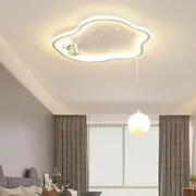 80W Children's Room Ceiling Light,Bedroom Ceiling Lamp, Modern Simple Spaceman Astronaut Boy Nordic Eye Protection Planet Cloud Light Ceiling Hanging Lamp Fixtures (Size : 50m)