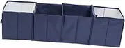Gatuida 4grids Foldable Trunk Storage Organizer Big Capacity Car Container with Compartments Durable Material Handles for Groceries Emergency Gear and More
