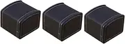 Baluue 3Pcs PU Leather Watch Box High End Decorative Watch Holder with Fall Design Portable Display Case for Men and Women for Storage and Presentation