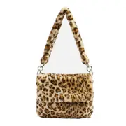 Fur Bag animal print leopard bag women ladies winter warm crossbody bags famous Brand Large Capacity shoudler Clutch