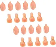VINTORKY Silicone Nail Art Training Fingers 20pcs Fake Nail Tips Hand Models for Manicure Supply