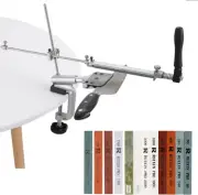 RX-008 Fixed-Angle Knife Sharpener Kit System with 12 Whetstones, Stainless