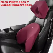 Car Lumbar Support Headrest Neck Pillow Universal Lumbar Foam Back Support