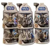 STAR WARS YODA, KENOBI, ANAKIN, PLO KOON, PADME AMIDALA , CAPT. REX FIGURES (J9)