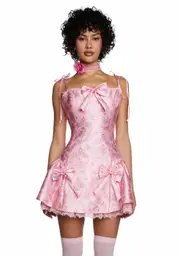 [Sugar Thrillz] Scandal Sheet Taffeta Dress - Pink