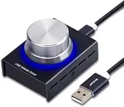 USB Volume Control,AIMOS Lnline Volume Knob Lossless Audio Computer with 6.57ft USB Cable Mute Volume Control and PC Speakers Switch Control Module for XP, MAC, Vista, Win 7, 8, 10, Android Etc