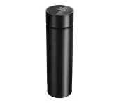 Water Bottle With Led Temperature Display,Double Walled Vacuum Insulated Water Bottle,Black