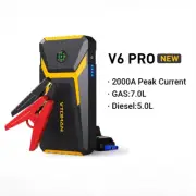 V6 Pro Car Jump Starter Power Bank 2000A Car Battery Charger Emergency Booster
