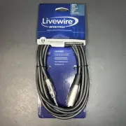 Livewire 10ft Interconnect Cable AS10TX 1/4” TRS Male XLR Male Single Balanced