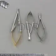 3Pcs Noyes Spring Scissors TC STR CVD Castroviejo Ophthalmic Surgical Instrument