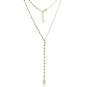 Iris Necklace in Sterling Silver with Pearl Stone - Shiny Finish Jewellery in Australia