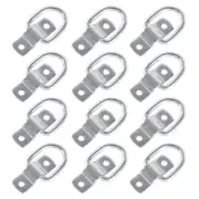 12PCS/SET D Ring Tie Down 1/4" Truck Car Trailer Tie Down Strap Chain Rope Rings