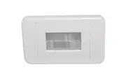 Dynalink Flat White Brush Entry Wallplate