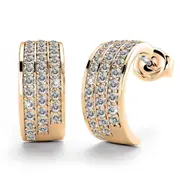 Crescent Moon Earrings Embellished With SWAROVSKI® Crystals
