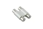 2 RCA Shielded Cable Joiner Adaptor Plug Metal Home Hi-Fi Theatre