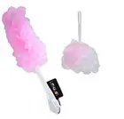 Lonekart loofah back scrubber for Men and women pack of 2 (pink)