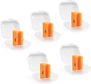 Replacement Blades for Paper Cutter, Pack of 5 Mini Paper Cutters, Portable Paper Cutter Replacement Blades, with Protection, for A5 Craft Paper, Coupon, Label and Cardboard