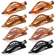 Flat Hair Clips for Women, 8 Pack French Concord Claw Clips for Thick Thin