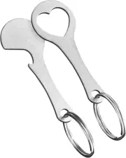 2Pcs Stainless Steel Shopping Trolley Token Remover - Aluminum Alloy Key Ring fo