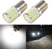 CARR Lighting Super Bright 6000K Xenon White 3014 72-SMD BA15S 1156 1073 7506 LED Bulb for Backup Reverse Light