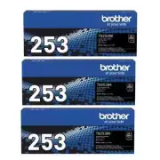 3X Genuine Brother TN-253BK TN253 Black Toner - 2,500 pages