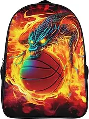 [WUSHAUALNS] School Bags Basketball Backpack School Bag Rucksack for Girls Boys Backpacks Large Capacity Kids Back Pack Lightweight School Bags for Children Students 40x28x16cm