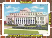 METAL SIGN - Indiana Postcard - City Hall, Gary Indiana
