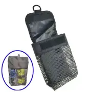 Black Scuba Diving SMB Safety Mesh Pocket Lightweight Finger Reel Holder Bag