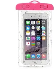 Waterproof Case,Waterproof Cell Phone Bag for Ice Fishing, Sledding,Skating,Skiing,Snowshoeing Universal Waterproof Pouch for i-Phone 7/7 Plus/6s / Plus / 6 / 5s / 5 / 5c, S-amsung Galaxy S7 / S6 edge / S5 / Note 4 / 3 / 2 (pink)