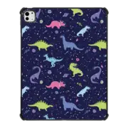 iPad Pro 13-inch (M4) iPad Impact Case Space Dinosaurs - Purple