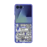 Galaxy Z Flip7 Impact Magnetic Case Paris toile transparent II